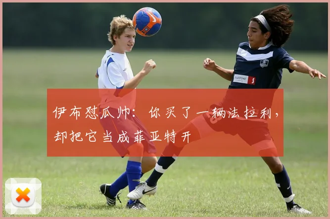 伊布怼瓜帅：你买了一辆法拉利，却把它当成菲亚特开