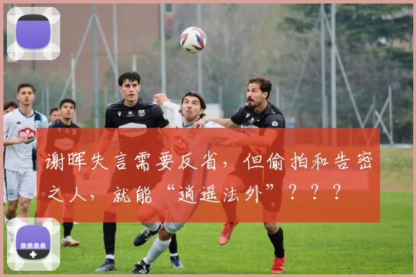 谢晖失言需要反省，但偷拍和告密之人，就能“逍遥法外”？？？